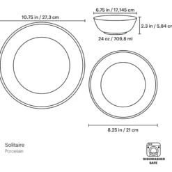 Solitaire 12-Piece Dinnerware Set