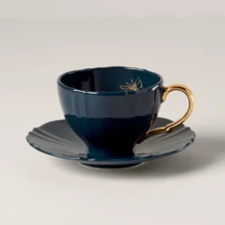Sprig & Vine Navy Teacup & Saucer