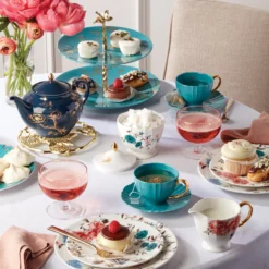 Sprig & Vine White Teacup & Saucer