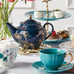 Sprig & Vine White Teacup & Saucer