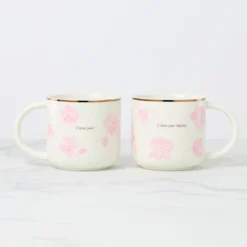 Spring Pansies Mugs, Set of 2