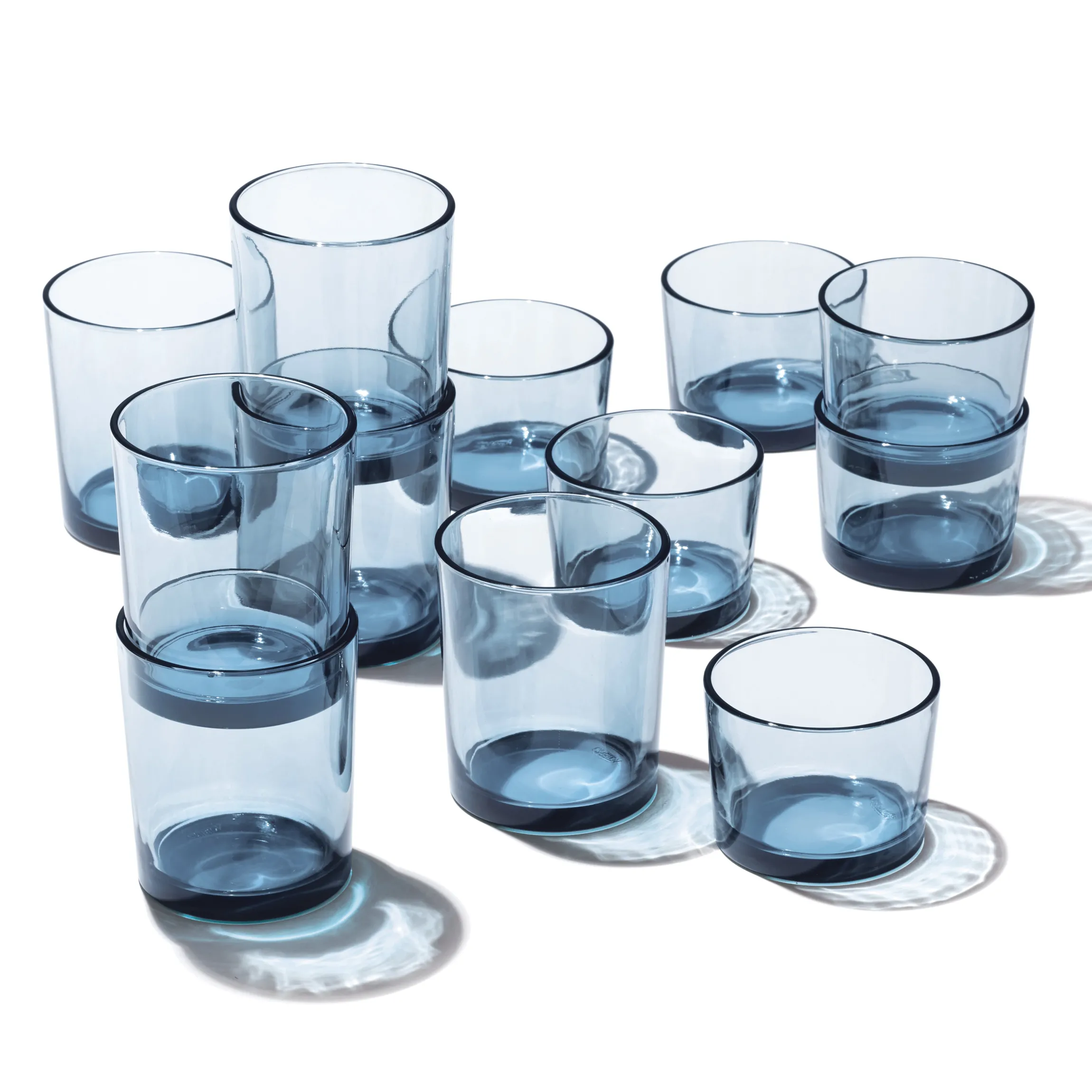 Stackables Blue Drinkware, Set of 12