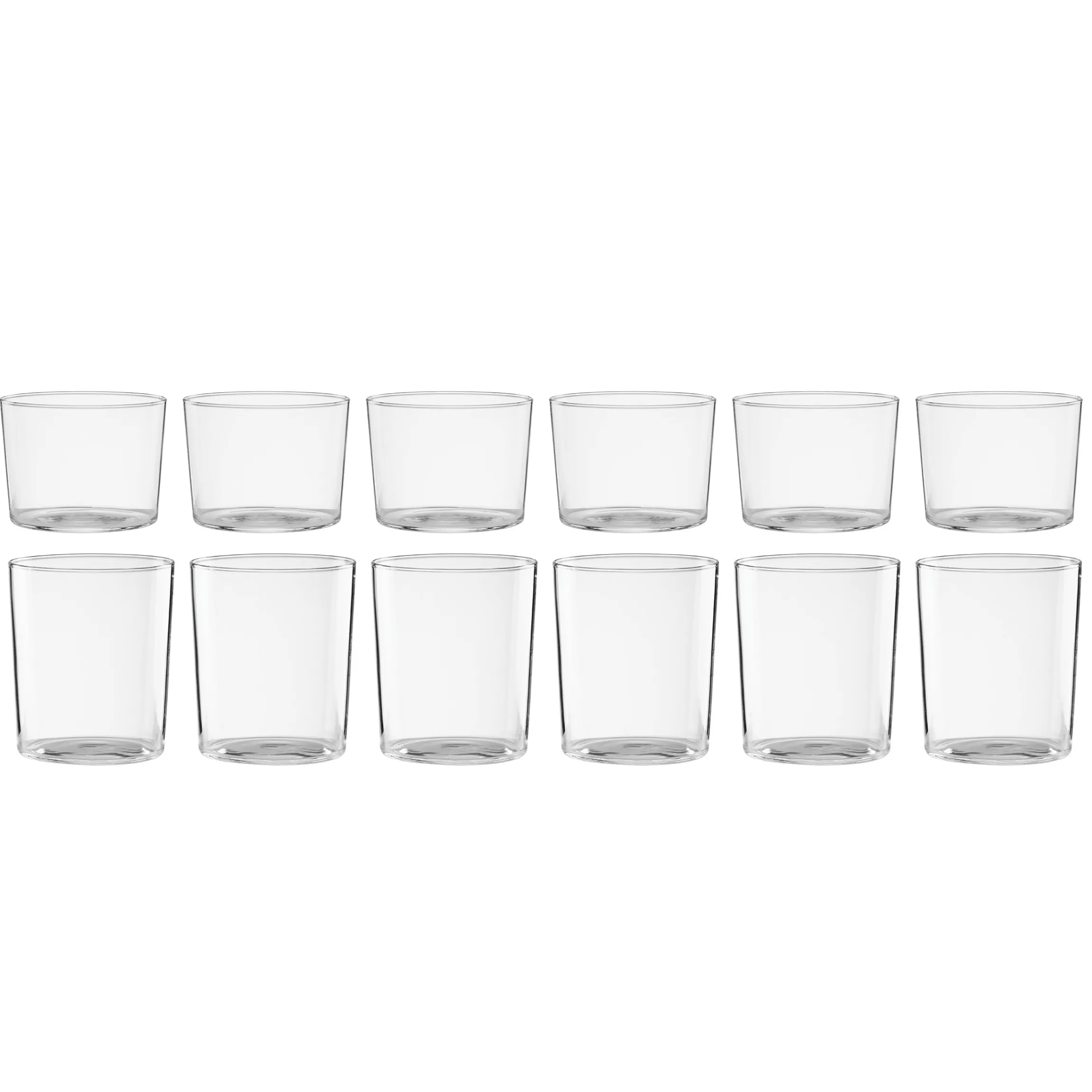 Stackables Clear Short & Tall Glasses 12-Piece Set
