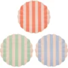 Stripey Assorted Bamboo Large Plates, Set of 6
