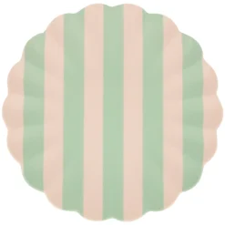 Stripey Assorted Bamboo Large Plates, Set of 6