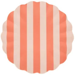 Stripey Assorted Bamboo Large Plates, Set of 6