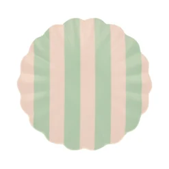 Stripey Assorted Bamboo Small Plates, Set of 6