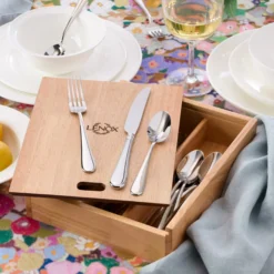 Studio 1414 Mirror 24 Piece Flatware Set with Caddy