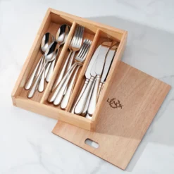 Studio 1414 Mirror 24 Piece Flatware Set with Caddy