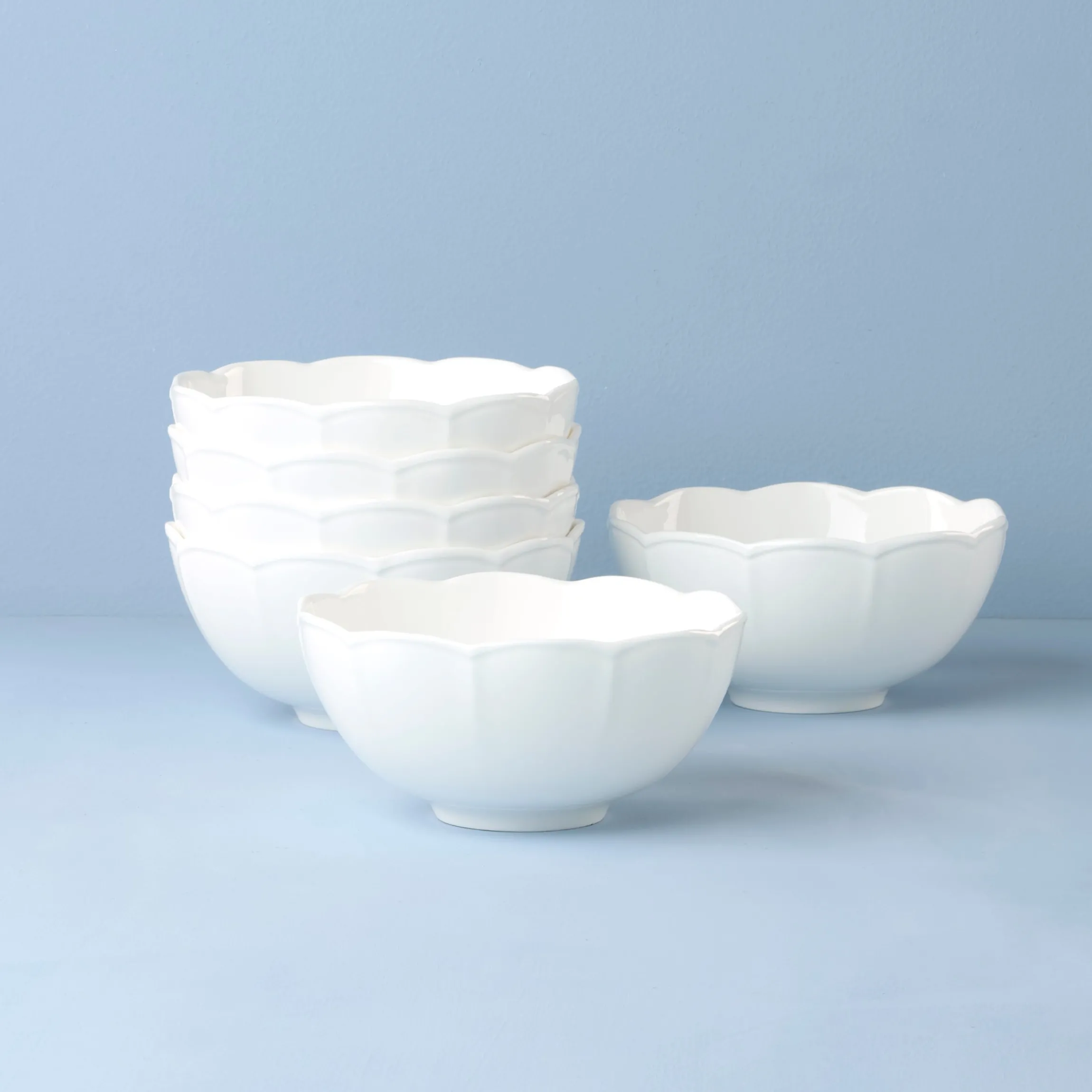 Studio 1414 Scallop All-Purpose Bowls, Set of 6