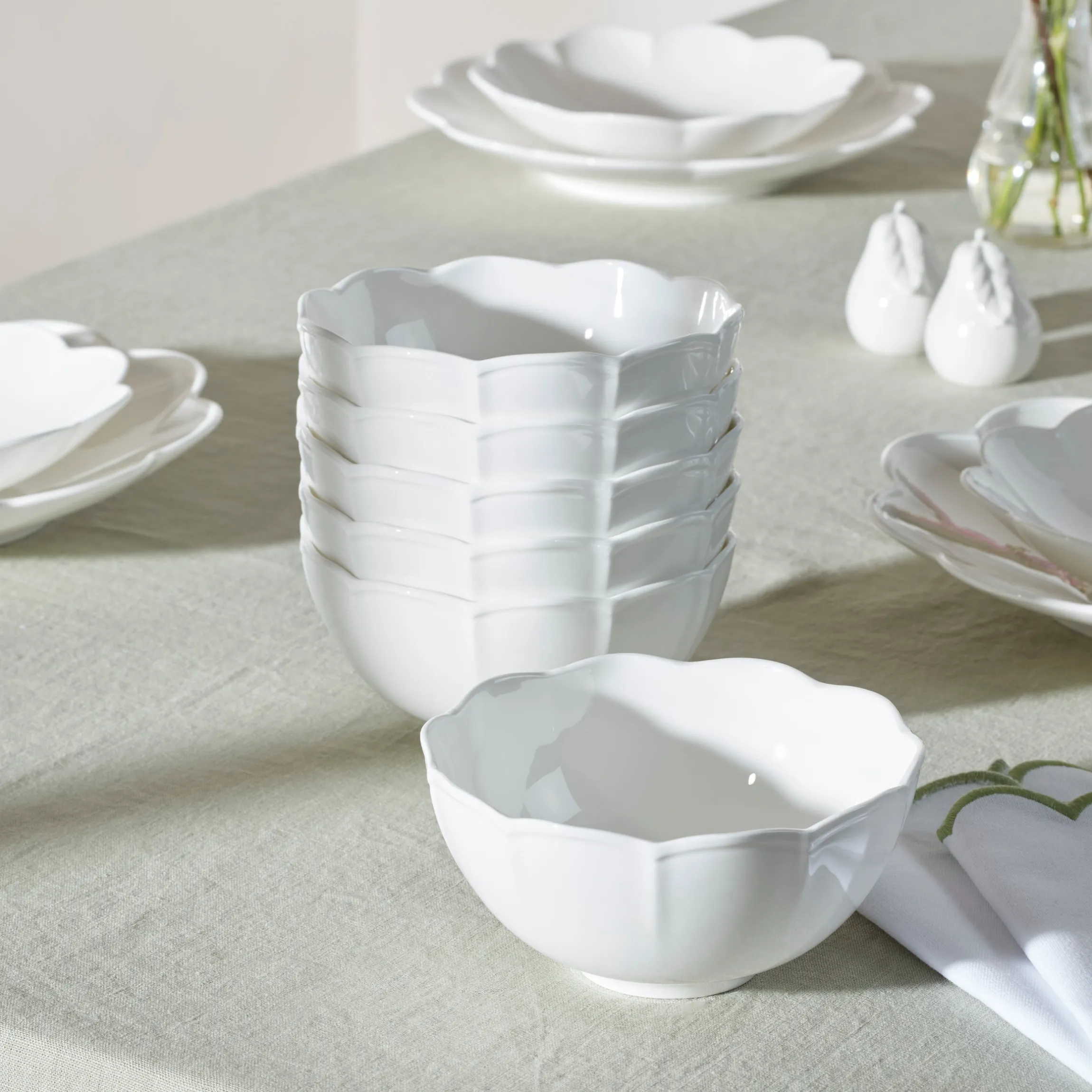 Studio 1414 Scallop All-Purpose Bowls, Set of 6