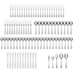 Swirl Sand 89-Piece Flatware Set