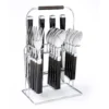 Temptation Black Charcoal Handle 16-Piece Flatware Set