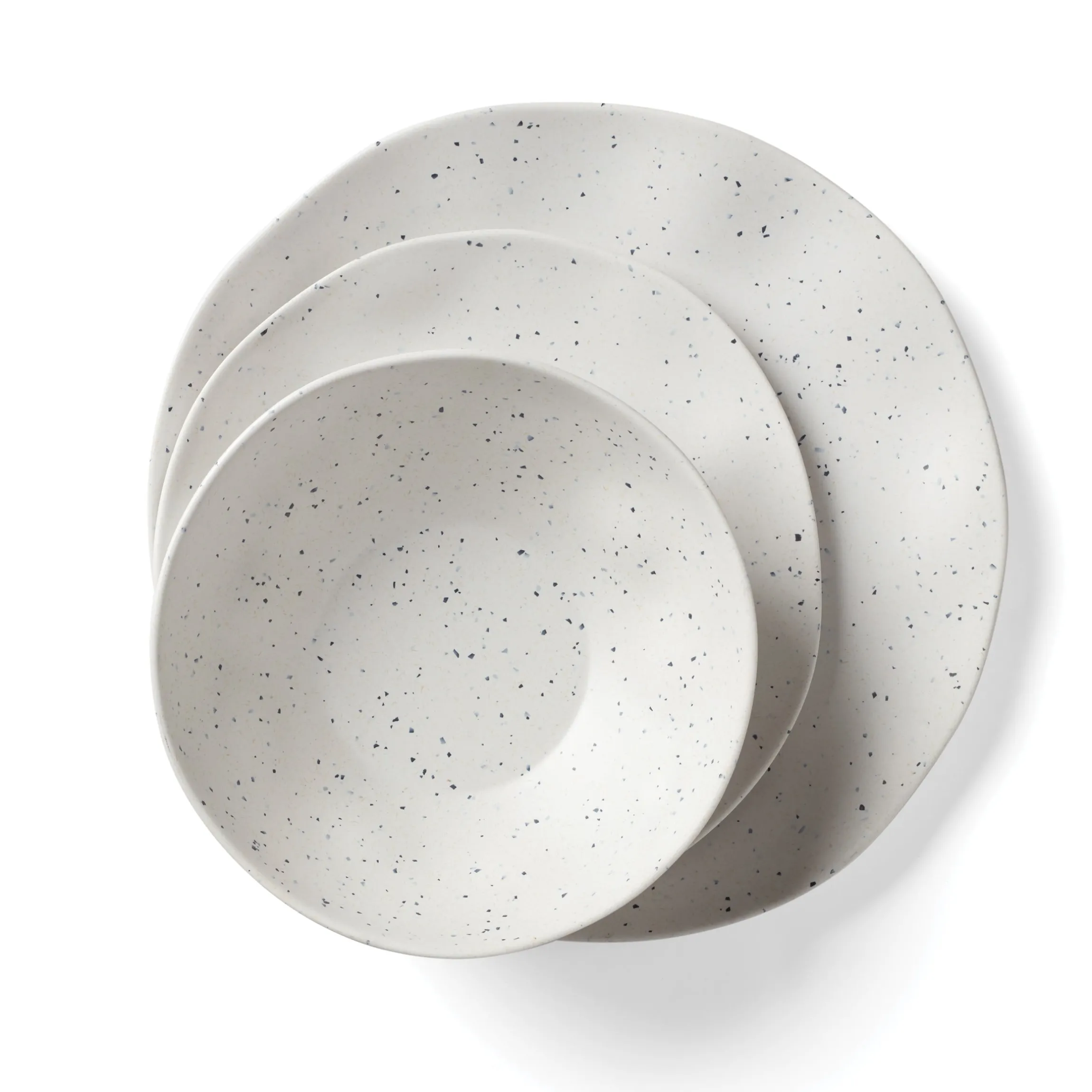 Terrazzo Melamine Cream 12-Piece Dinnerware Set