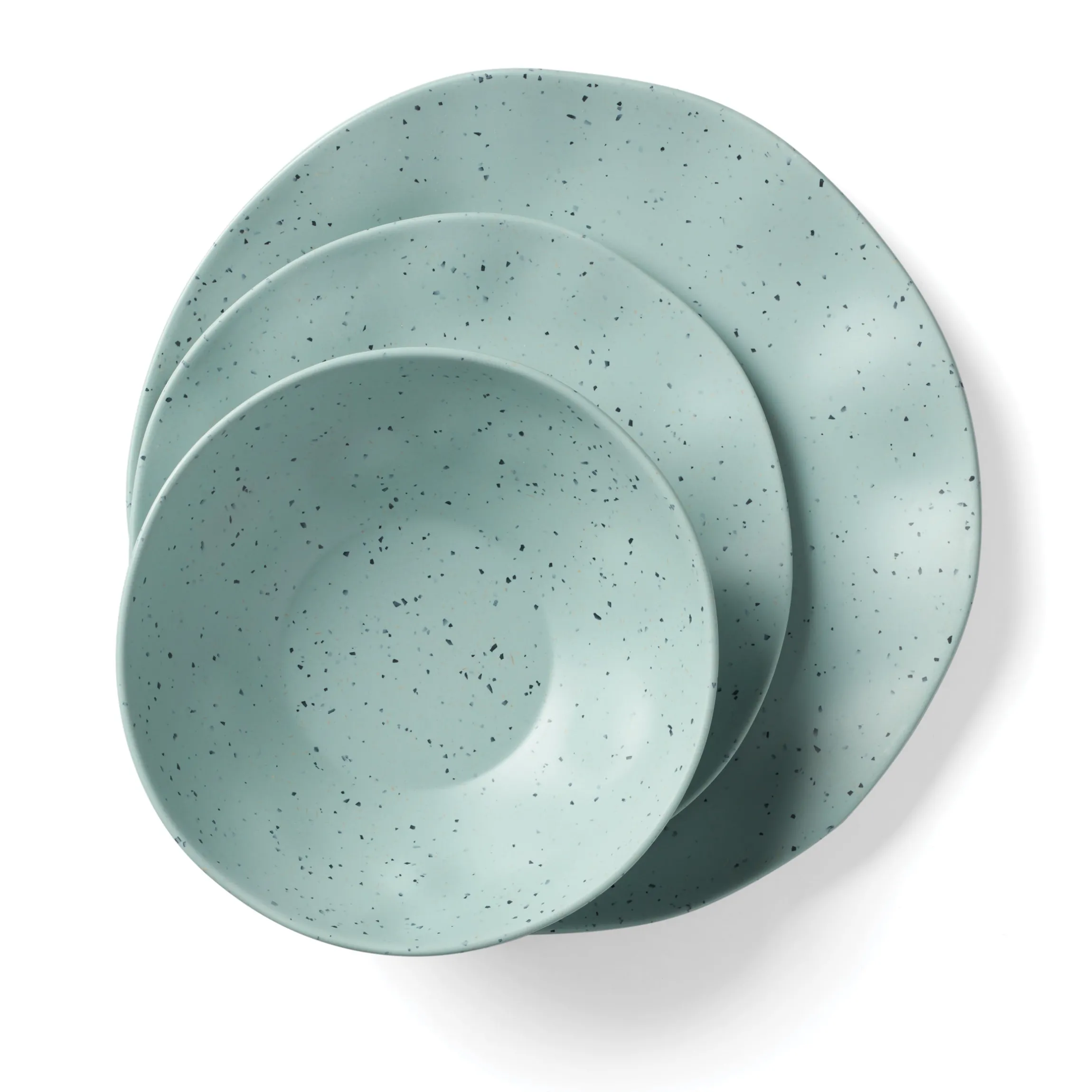 Terrazzo Melamine Mint 12-Piece Dinnerware Set