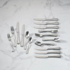 Textured Neutrals 24-Piece Flatware Set