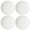 Trianna White Coupe Dinner Plates, Set of 4