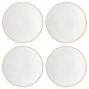 Trianna White Coupe Salad Plates, Set of 4