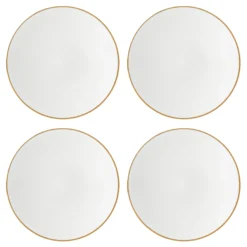 Trianna White Coupe Salad Plates, Set of 4