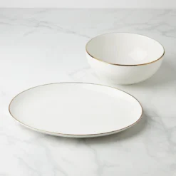 Trianna White 2-Piece Serveware Bundle