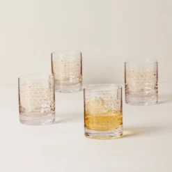 Tuscany Classics Gold Dust Double Old-Fashioned Glasses, Set of 4