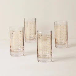 Tuscany Classics Gold Dust Highball Glasses, Set of 4