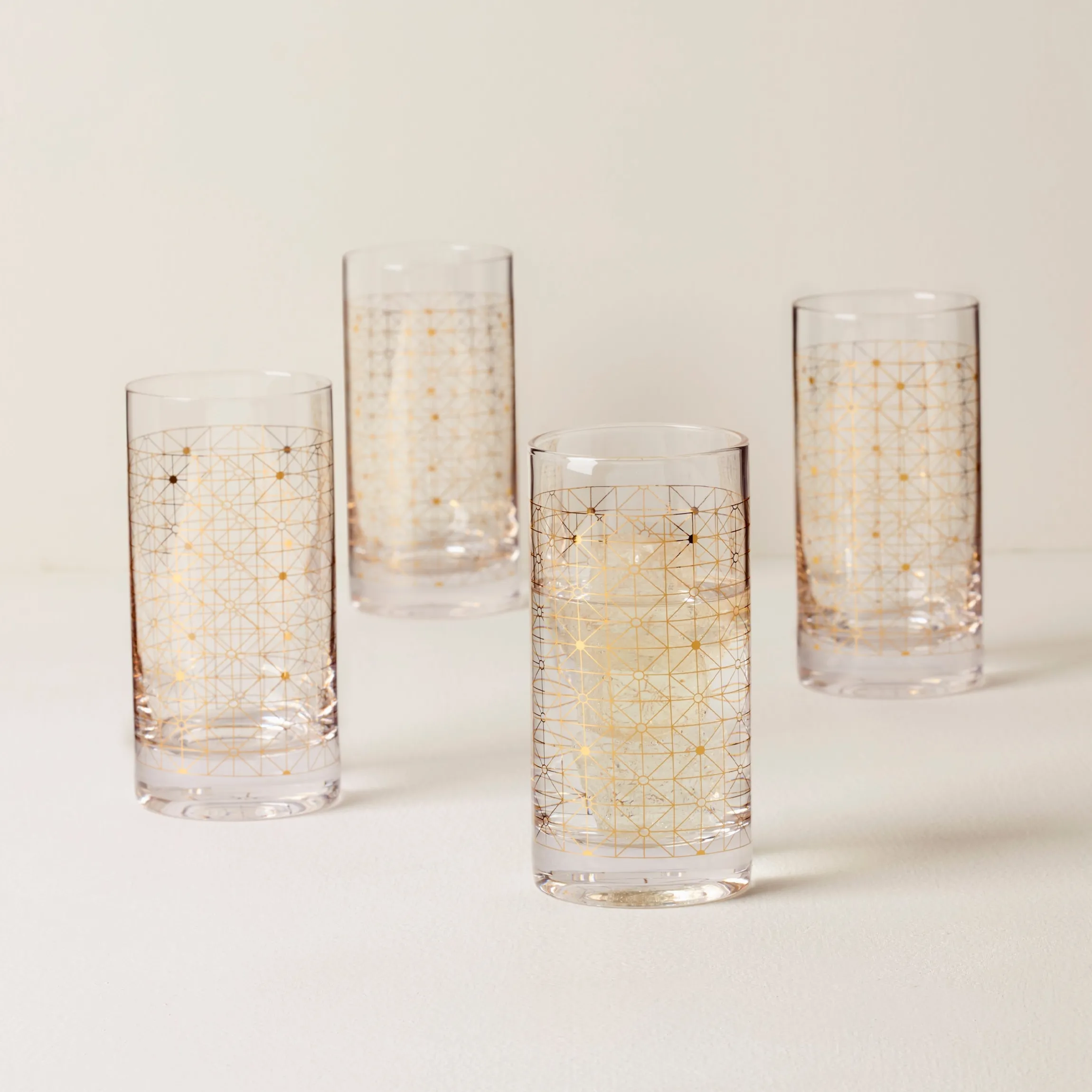 Tuscany Classics Gold Dust Highball Glasses, Set of 4