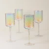 Tuscany Classics Iridescent Red Wine Glasses, Set of 4
