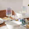 Tuscany Classics Iridescent White Wine Glasses, Set of 4