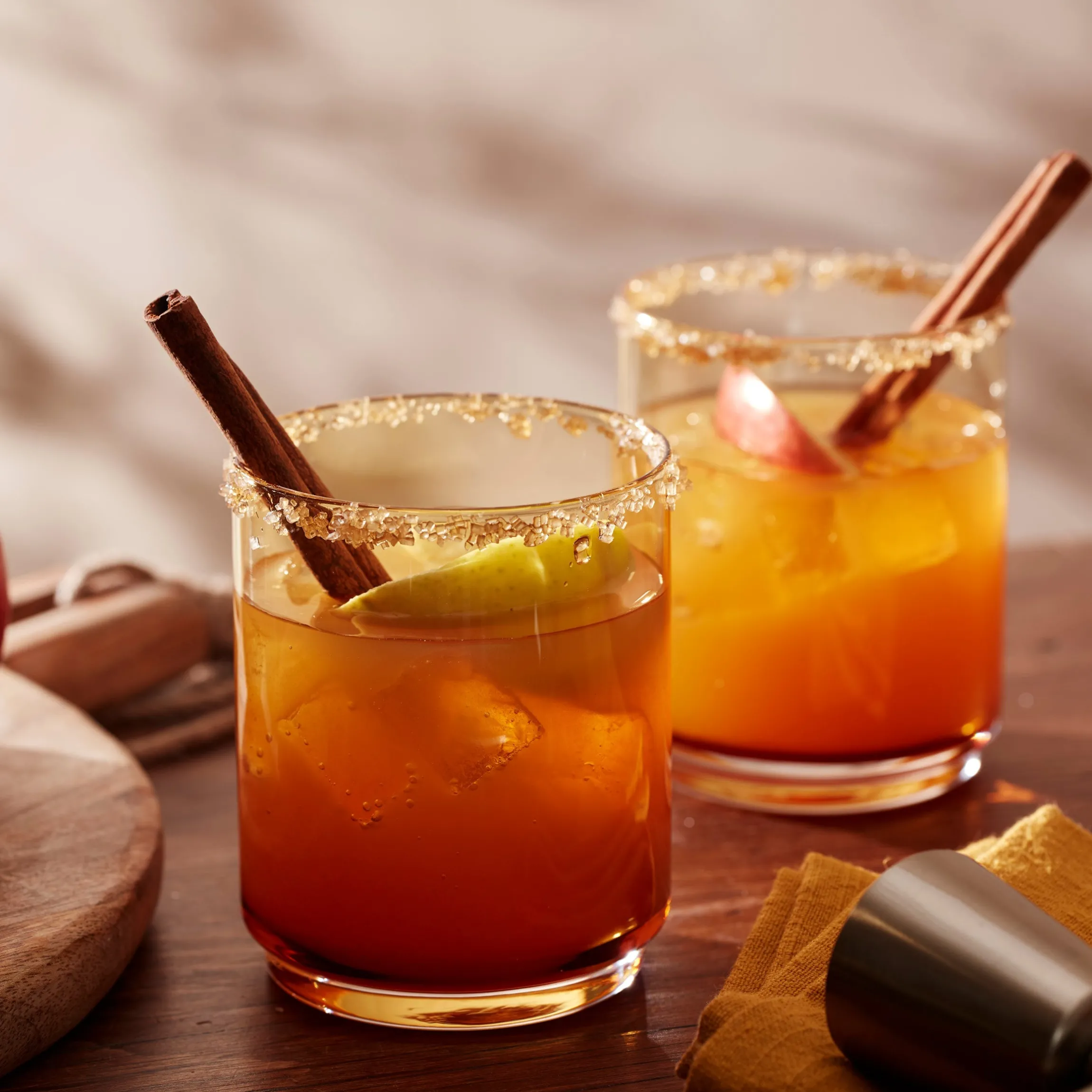 Tuscany Classics Stackable Amber Tall Glasses, Set of 4