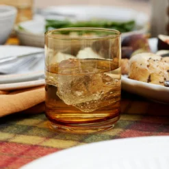 Tuscany Classics Stackable Amber Tall Glasses, Set of 4
