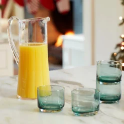 Tuscany Classics Stackable Green Short Glasses, Set of 4