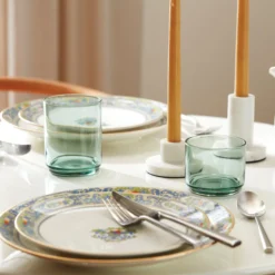 Tuscany Classics Stackable Green Tall Glasses, Set of 4