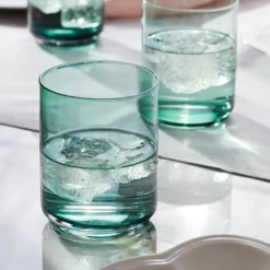 Tuscany Classics Stackable Green Tall Glasses, Set of 4