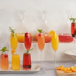 Tuscany Classics Stemless Flute Glasses, Set of 6