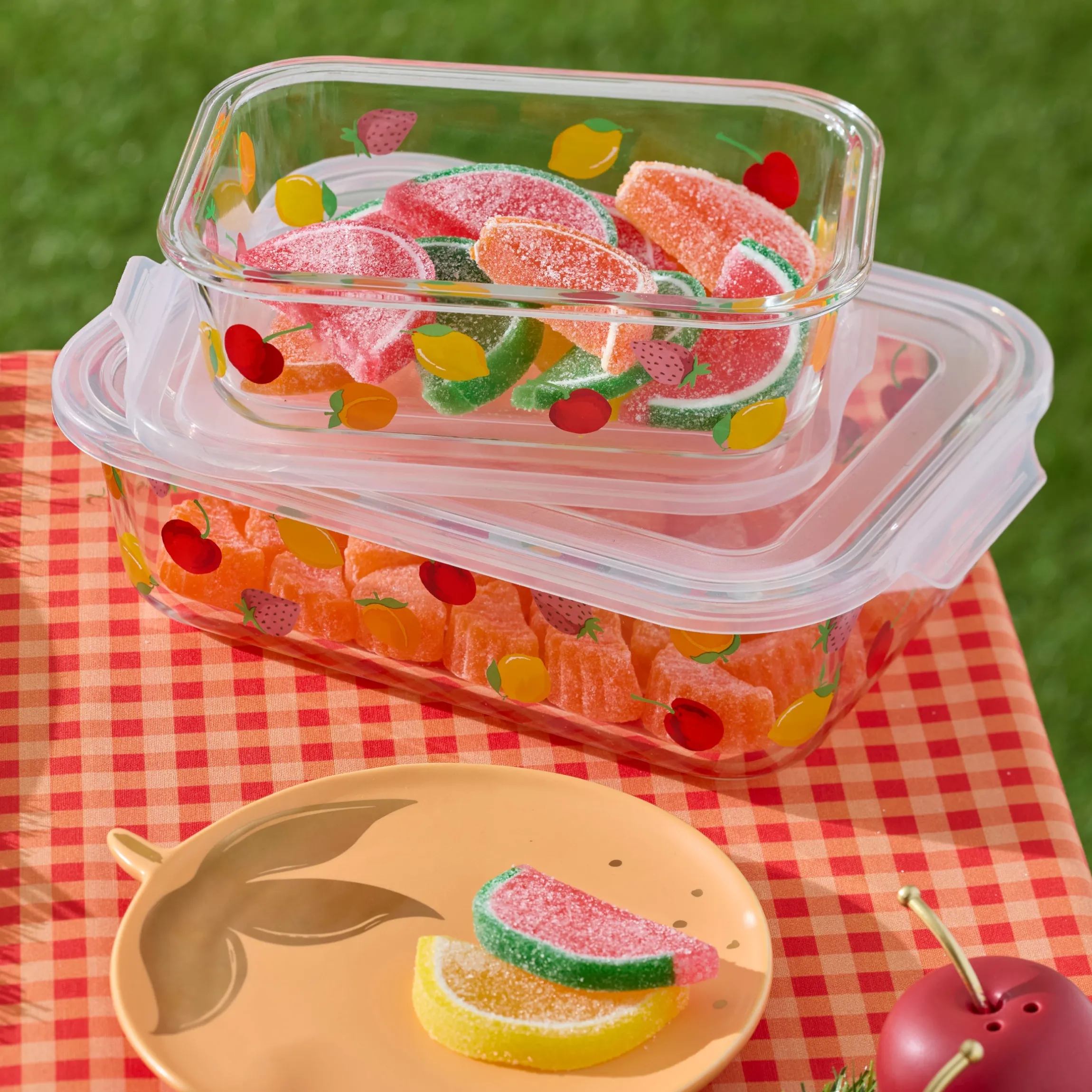 Tutti Fruity 4-Piece Serve & Store Dish Set