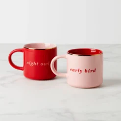 Two of a Kind Early Bird & Night Owl Mugs, Set of 2