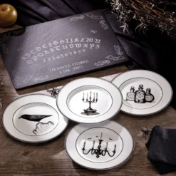 Vintage Halloween Dessert Plates, Set of 4