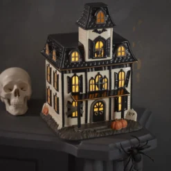 Vintage Halloween Lit House Figurine