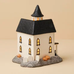 Vintage Halloween Lit Manor Figurine