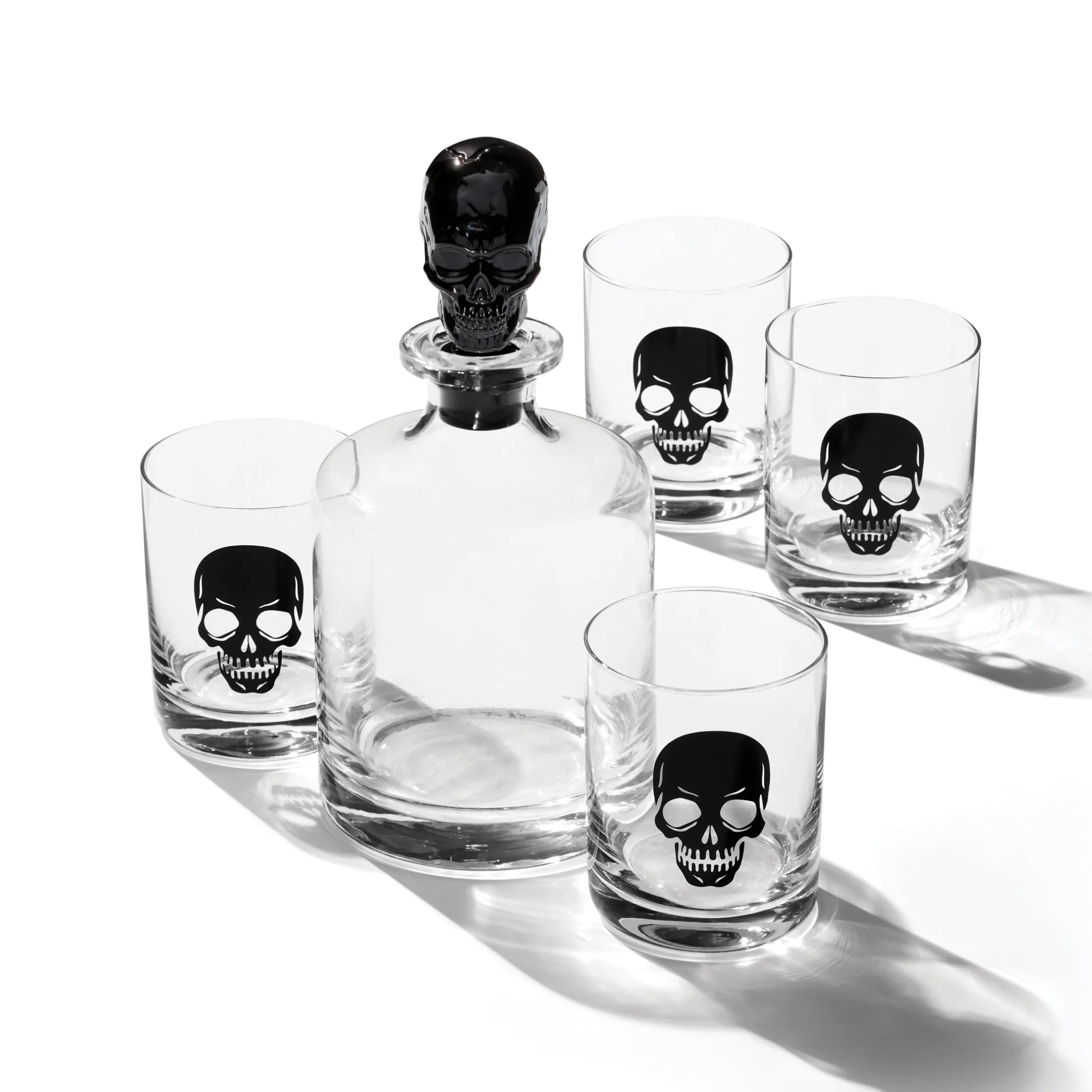 Vintro Halloween Skeleton 5-Piece Whiskey Set