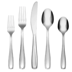 Waylen 40-Piece Flatware Set with Rustic Caddy