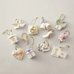 Wedding Bliss 12-Piece Mini Ornament Set
