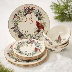 Winter Greetings 12-Piece Dinnerware Set
