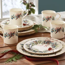 Winter Greetings Salad Plates, Set of 4