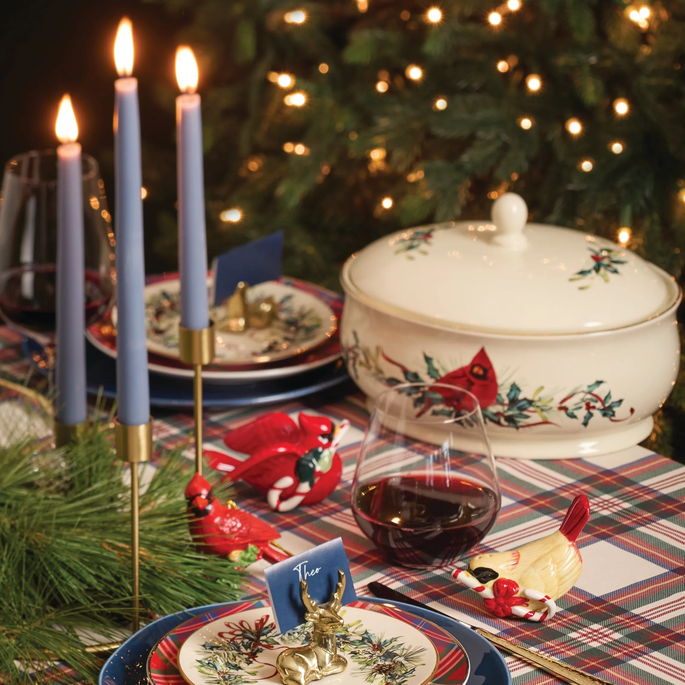 Winter Greetings Salad Plates, Set of 4