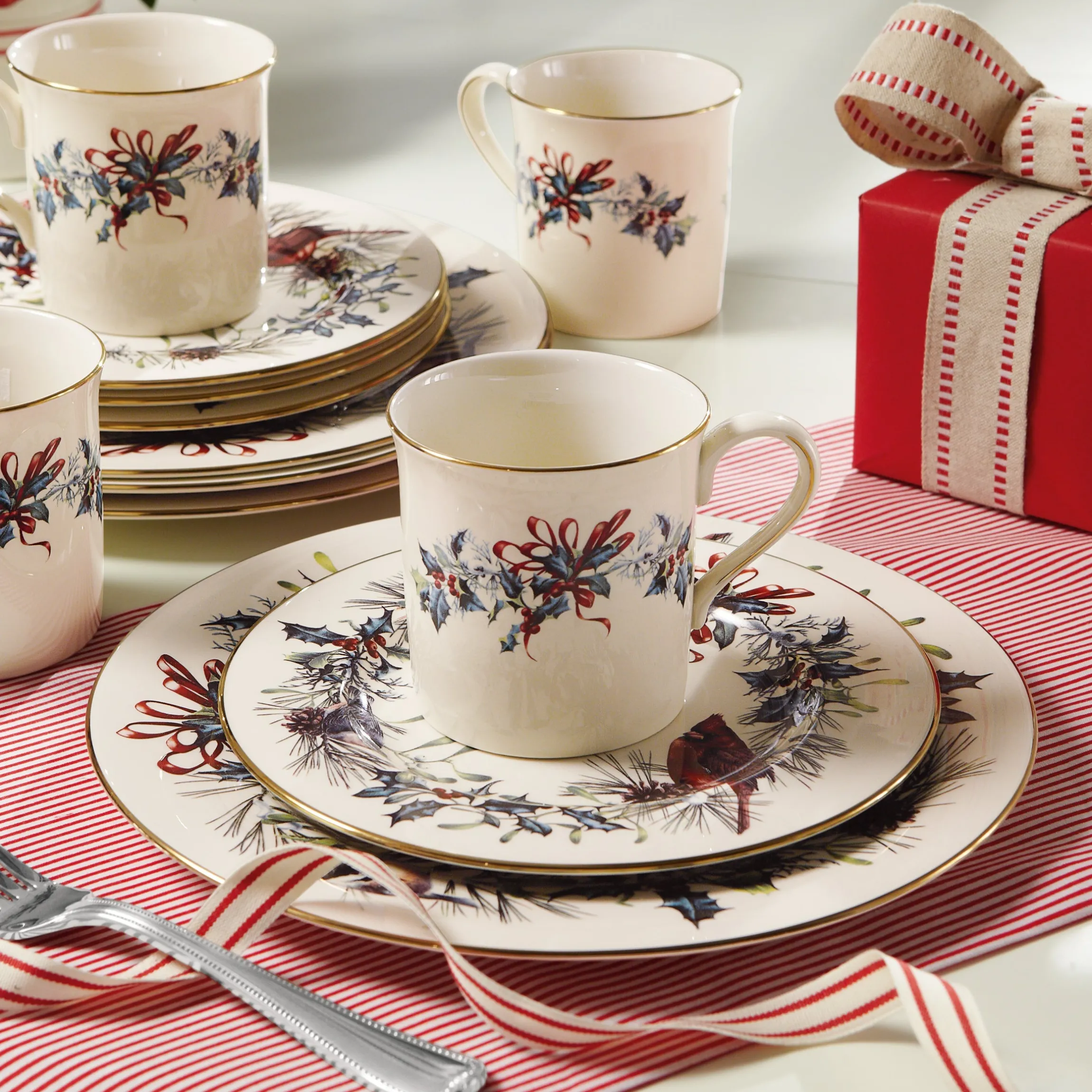 Winter Greetings Salad Plates, Set of 4