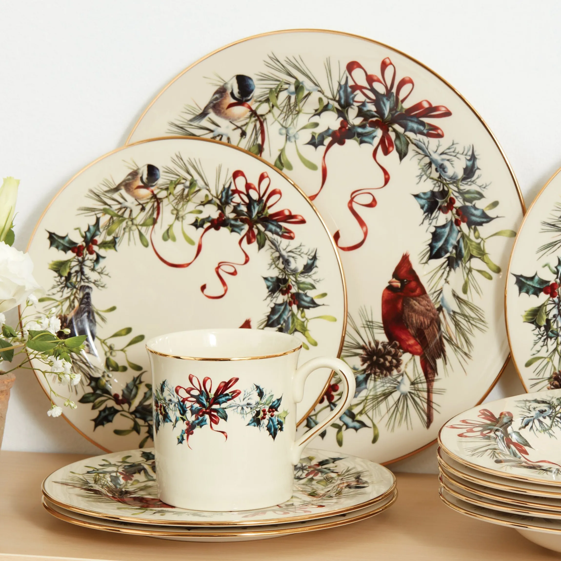 Winter Greetings Salad Plates, Set of 4