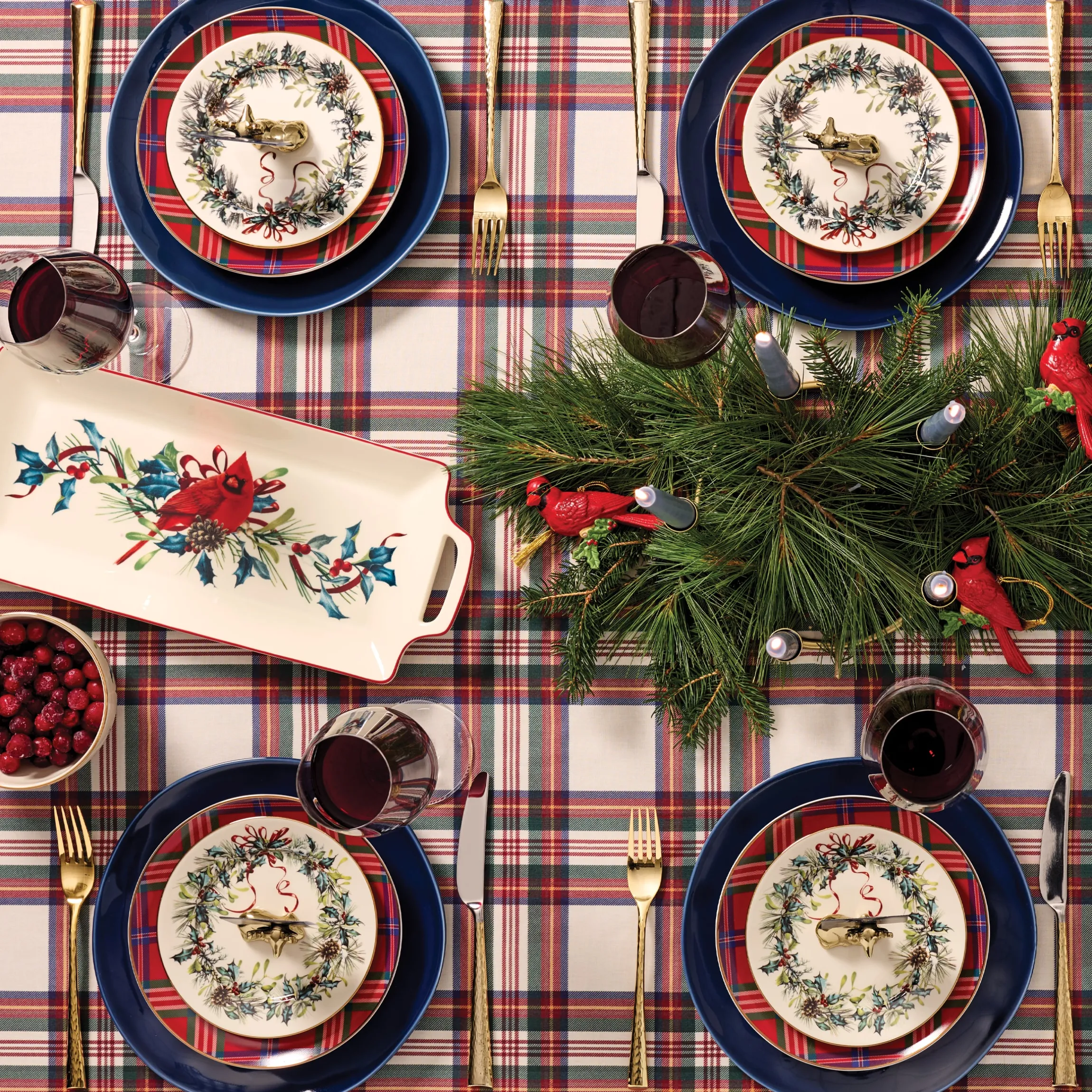 Winter Greetings Salad Plates, Set of 4