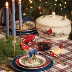 Winter Greetings Salad Plates, Set of 6